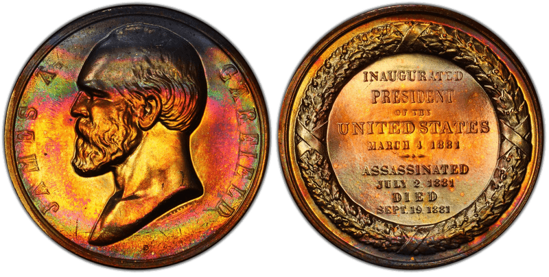 (1970s)-D Medal James A. Garfield 34mm Inaugurated 1881