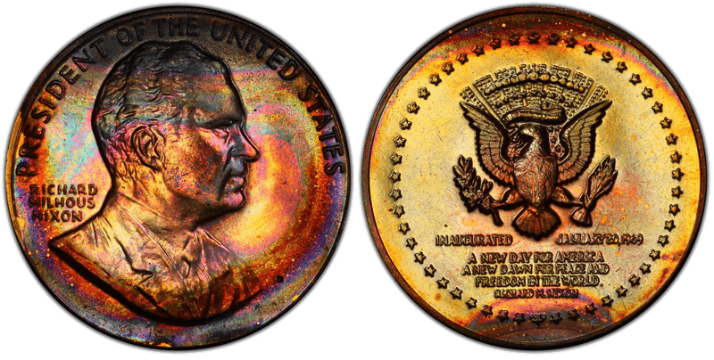 (1970s)-D Medal Richard M. Nixon 34mm Inaugurated 1969