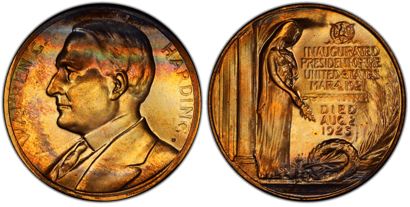 (1970s)-D Medal Warren G. Harding 34mm Inaugurated 1921