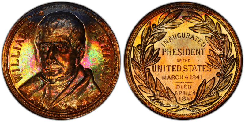 (1970s)-D Medal William H. Harrison 34mm Inaugurated 1841