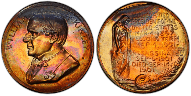 (1970s)-D Medal William McKinley 34mm Inaugurated 1897