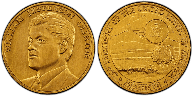 (1993) Medal W.J. Clinton Inauguration Gold 24k
