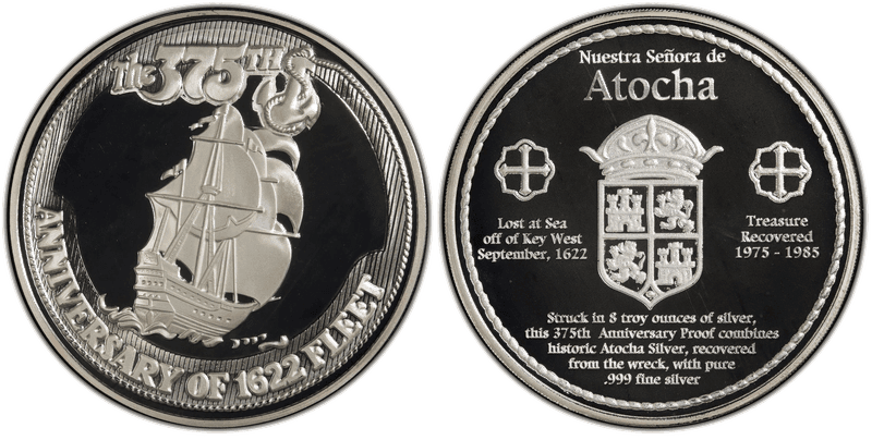 (1997) Medal Atocha - 375th Anniversary of Sinking 8 oz Silver