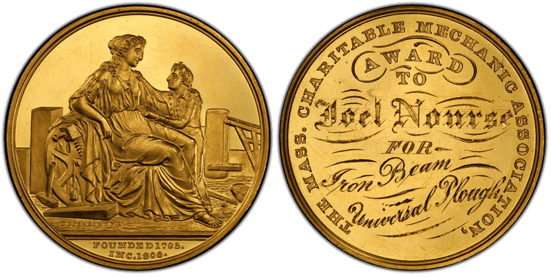 (19th C.) Medal Charitable Mechanic Association Gold MA