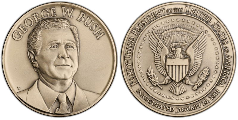 (2001) Silver Medal George W. Bush Inauguration Medalcraft Mint