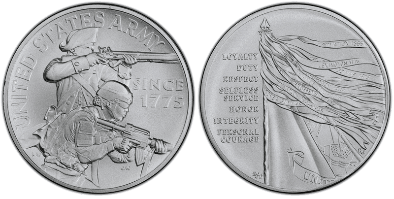 (2023-P) Medal U.S. Army Matte 2.5oz Silver