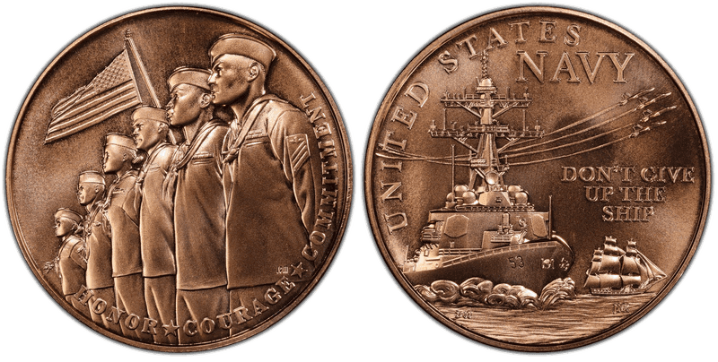 (2023-P) Medal U.S. Navy Matte Bronze