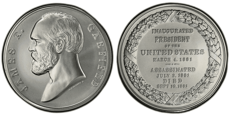 (2024-S) Medal James Garfield Silver Matte Finish