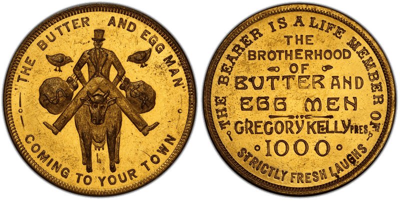 (C.1926) Token TC-329152 Brass The Butter and Egg Men NY