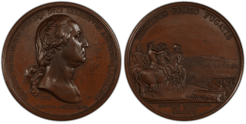(c. 1830) Medal Baker-48, Musante GW-09-P2A Washington Before Boston