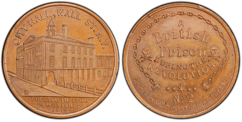 (c. 1860) Token Sage's No. 2, City Hall