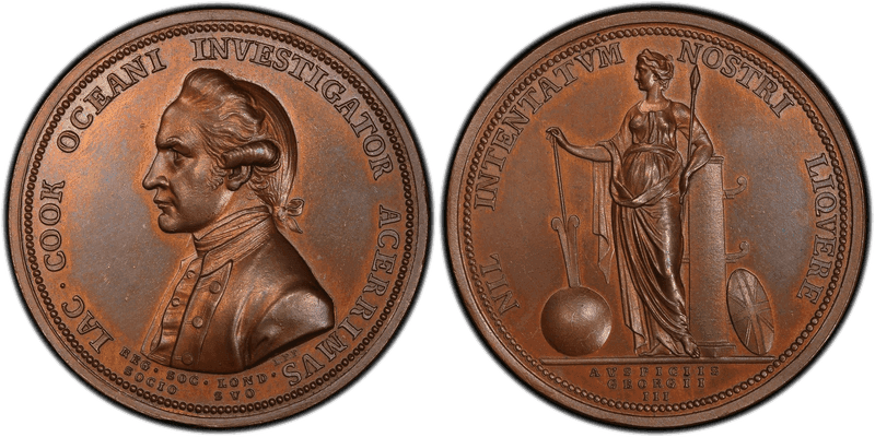 (1783) Bronze Medal Betts-553, James Cook