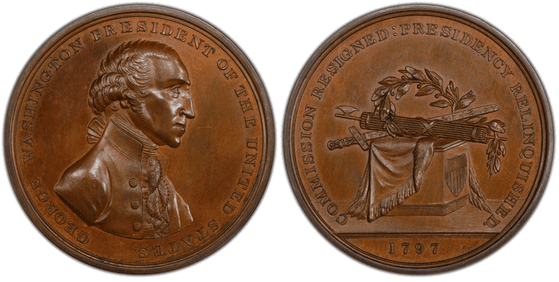 (1816) Bronze Medal GW-57, Ornamented Rim Halliday Medal