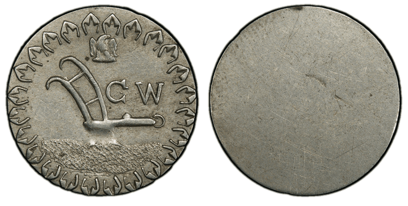 (1842) German Silver Token HT-E420, GW and Plow PA