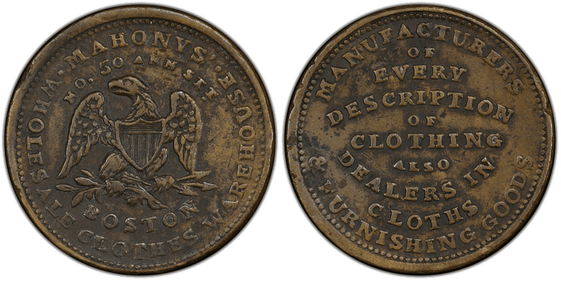 (c.1850's) Token Miller Ma-49 Brass Mahony's