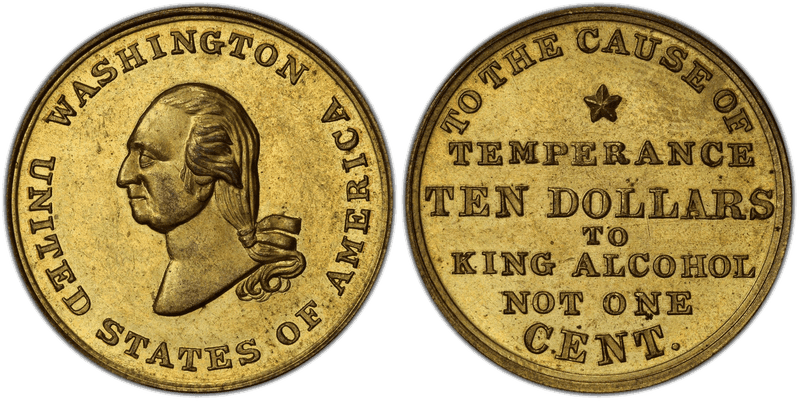 (1855) Medalet GW-177, Var-Gilt Brass King Alcohol