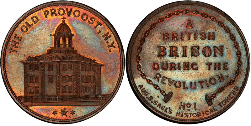 (c.1858) Medal Bowers-1a Copper, Sage's No.1 Old Provoost, N.Y.