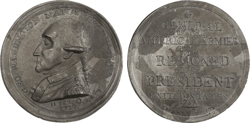 (1858) White Metal Medal GW-11, 2nd Obv The Manly Medal
