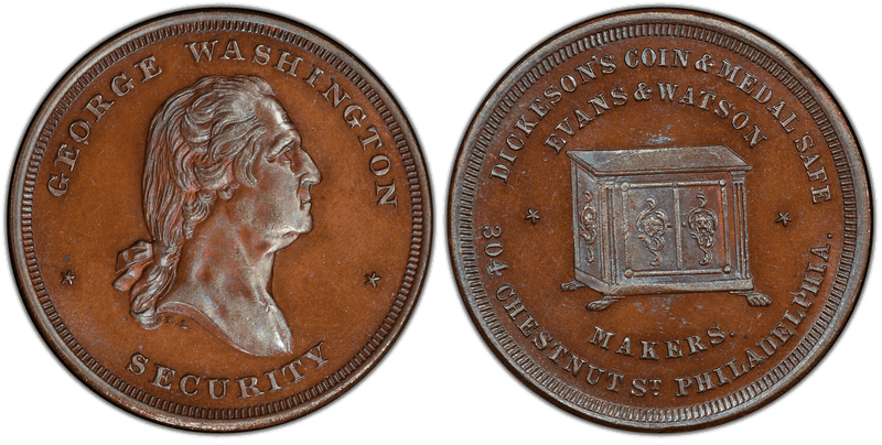 (1859) Copper Medal GW-257, Dickeson's Coin & Medal Safe