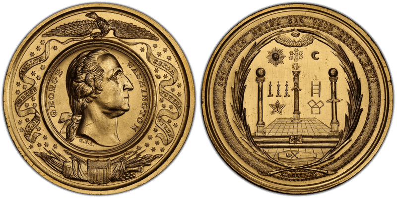 (1859) Gilt Medal GW-309, White Metal Non Nobis Solum