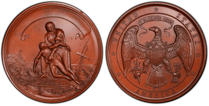 (c.1860-74) Bronze Medal J-LS-1, U.S. State Department Lifesaving