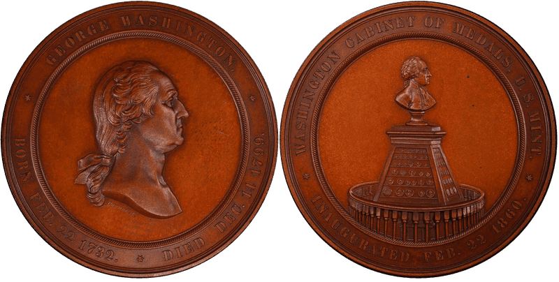 (1860) Bronze Medal GW-241, J-MT-23, Mint Cabinet
