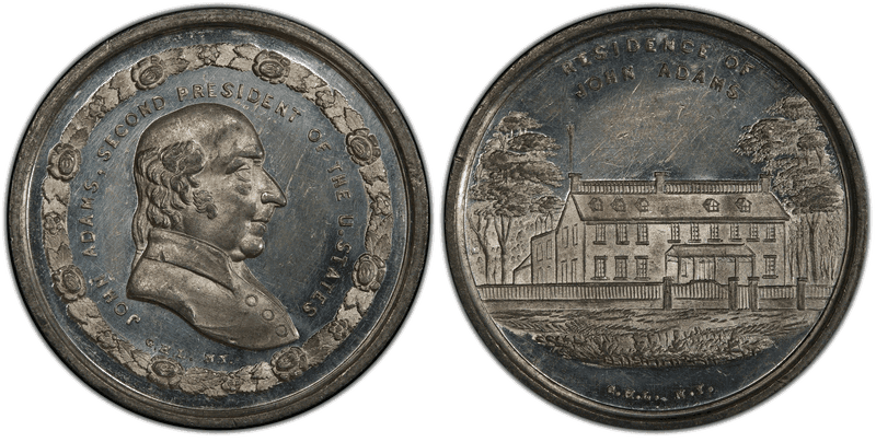 (c.1860) Medal Satterlee-238 White Metal James Buchanan Residence