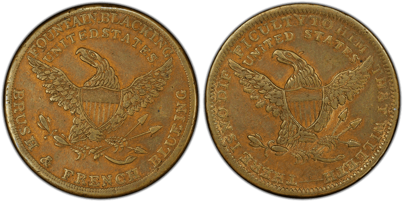 (c.1860) Token Miller NY-399 Brass Professor Johnson