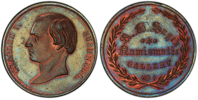 (c.1860) Token Sage's Historical No. 1 Copper Charles I. Bushnell