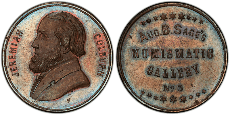 (c.1860) Token Sage's Historical No. 3 Copper Jeremiah Colburn