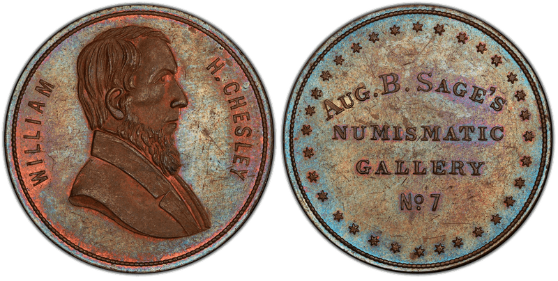 (c.1860) Token Sage's Historical No. 7 Copper William H. Chesley