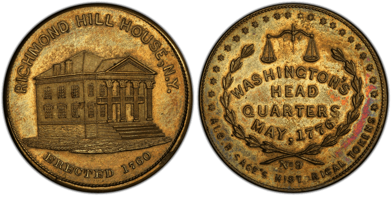 (c.1860) Token Sage's Historical No. 9 Brass Richmond Hill House