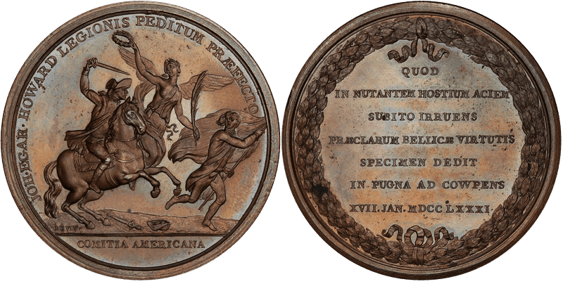 (c.1861) Bronze Medal J-MI-9, Bee John E. Howard at Cowpens
