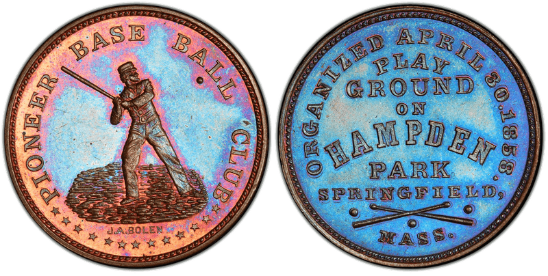 (c.1861) Medal JAB-1 Copper Pioneer Baseball Club