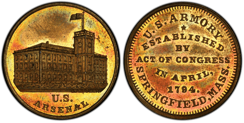 (c.1862) Medal JAB-4 Brass Arsenal Without Sun