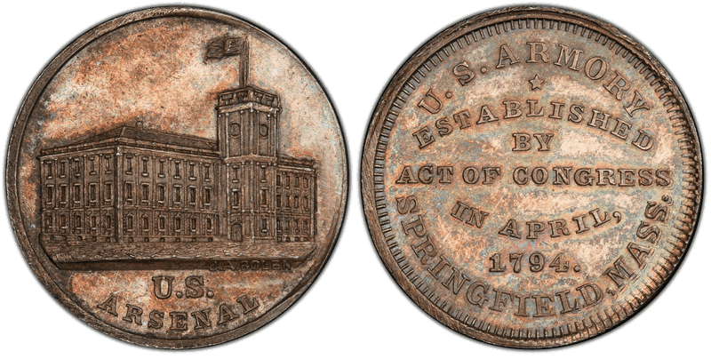 (c.1862) Medal JAB-4 Silver Arsenal Without Sun
