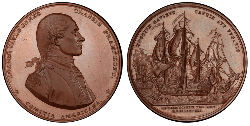 (c.1863) Copper Medal J-NA-1, Captain John Paul Jones