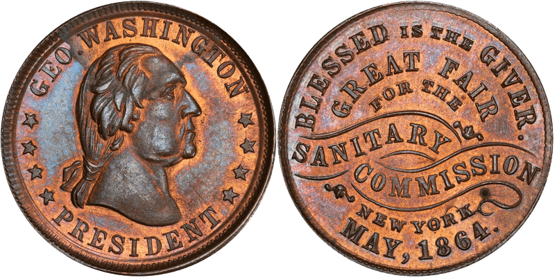 (1864) Copper Medal GW-673, NY Sanitary Fair NY