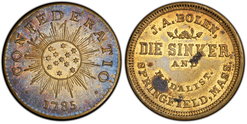 (c.1864) Medal JAB-M/E 11 Brass Small Star Confederatio