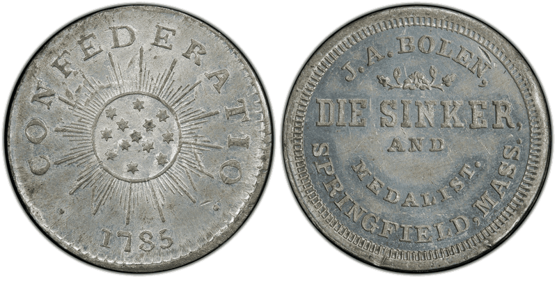 (c.1864) Medal JAB-M/E 11 White Metal Small Star Confederatio