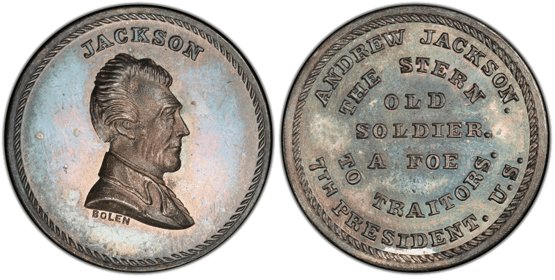 (c.1867) Medal JAB-27 Silver, Thin Plan Jackson-Old Soldier