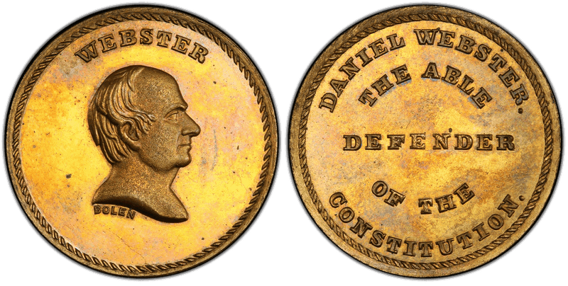 (c.1867) Medal JAB-29 Brass Daniel Webster