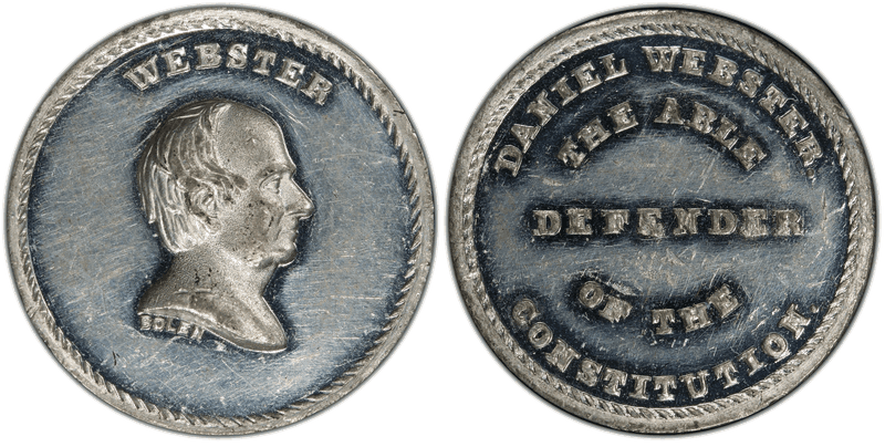 (c.1867) Medal JAB-29 White Metal Daniel Webster