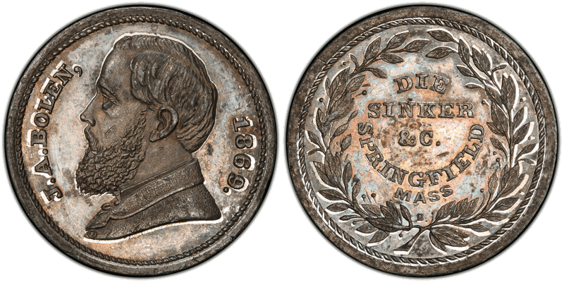 (c.1869) Medal JAB-35 White Metal J.A. Bolen