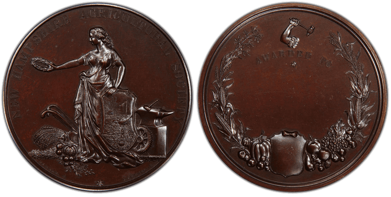 (c.1870) Bronze Medal J-AM-56, New Hampshire Agricultural Society