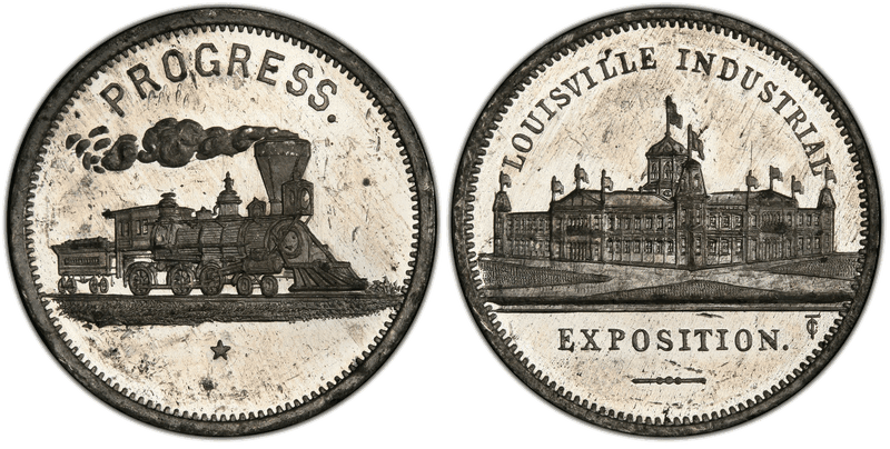 (c.1872) Medal Louisville, Industrial Expo White Metal KY