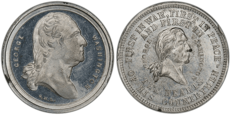 (1875) White Metal Medal GW-853, 2nd & 4th Obv Double Head Mule