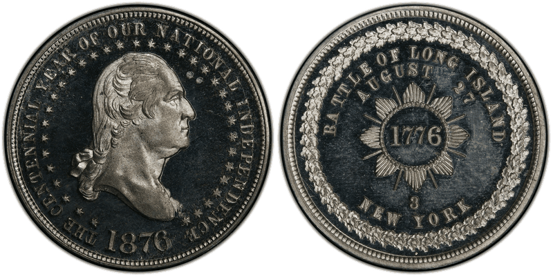 (1876) White Metal So-Called Dollar GW-886, HK-98, Long Island