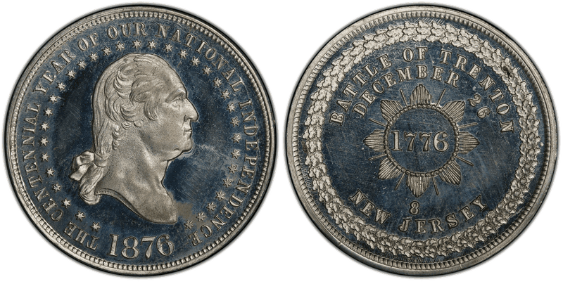 (1876) White Metal So-Called Dollar GW-891, HK-113, Trenton