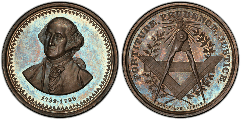 (1877) Silver Medal GW-945, 1st Obv Fortitude, Prudence, Justice